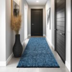 SPACE Kortpolig tapijt 80 x 250 cm Blauw - Afbeelding 2