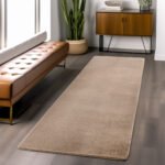 JOY Kortpolig tapijt 80 x 250 cm Beige - Afbeelding 2