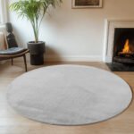 JOY Kortpolig tapijt 160 x 160 cm Zilver - Afbeelding 2