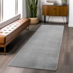 JOY Kortpolig tapijt 80 x 250 cm Zilver - Afbeelding 2