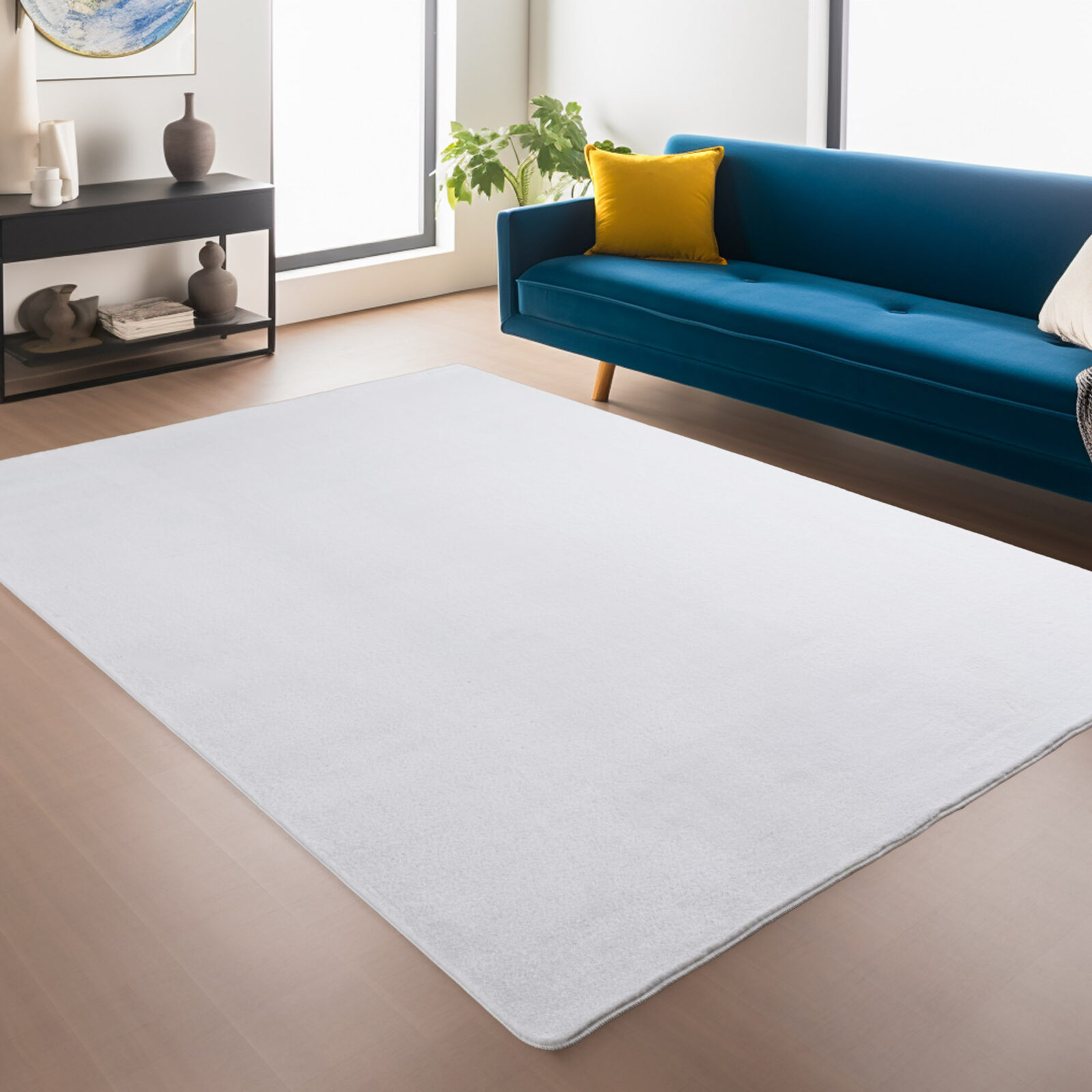 Joy Kortpolig vloerkleed Effen – Wit (1400)