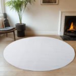 JOY Kortpolig tapijt 160 x 160 cm Wit - Afbeelding 2