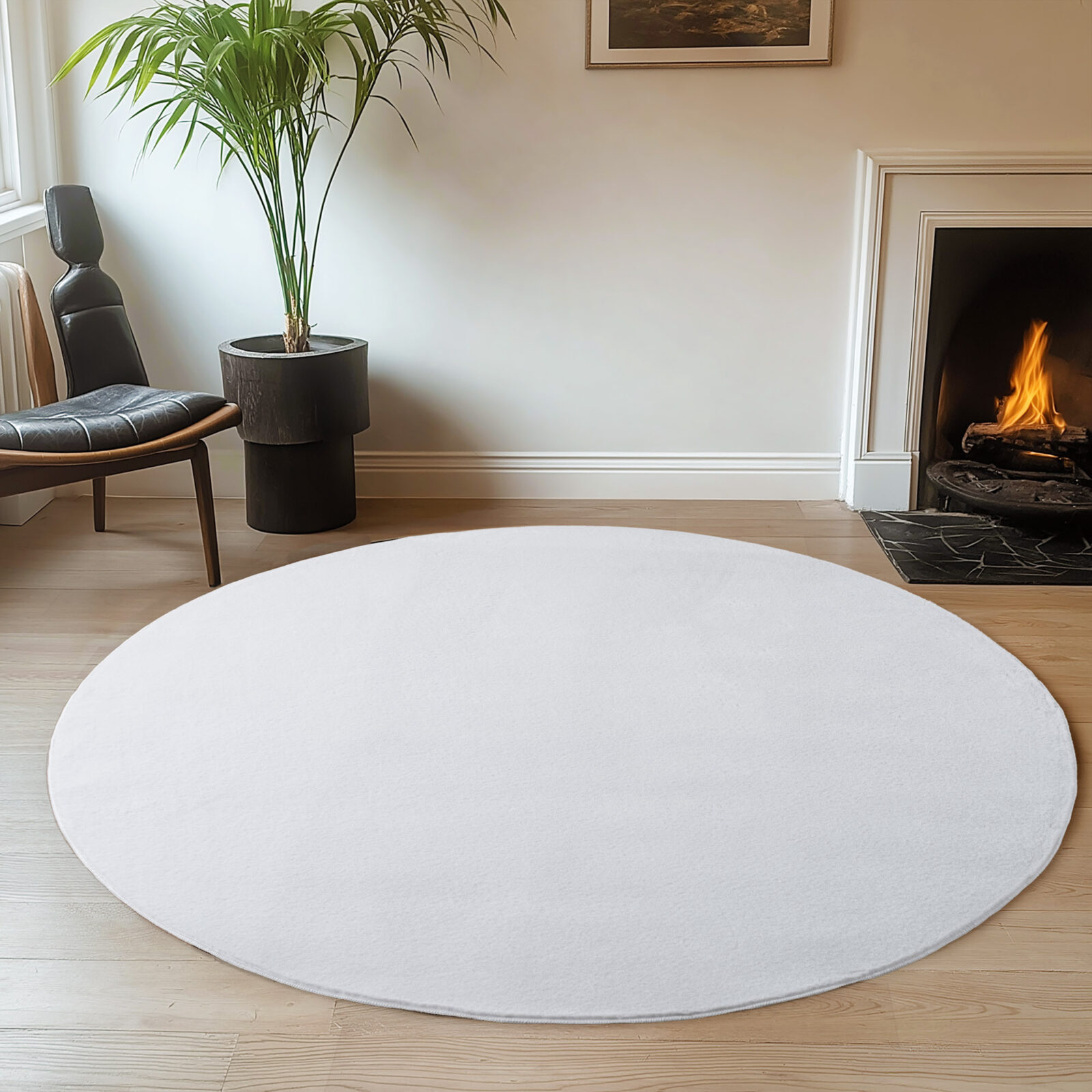 Joy Kortpolig vloerkleed Effen – Wit (1400)