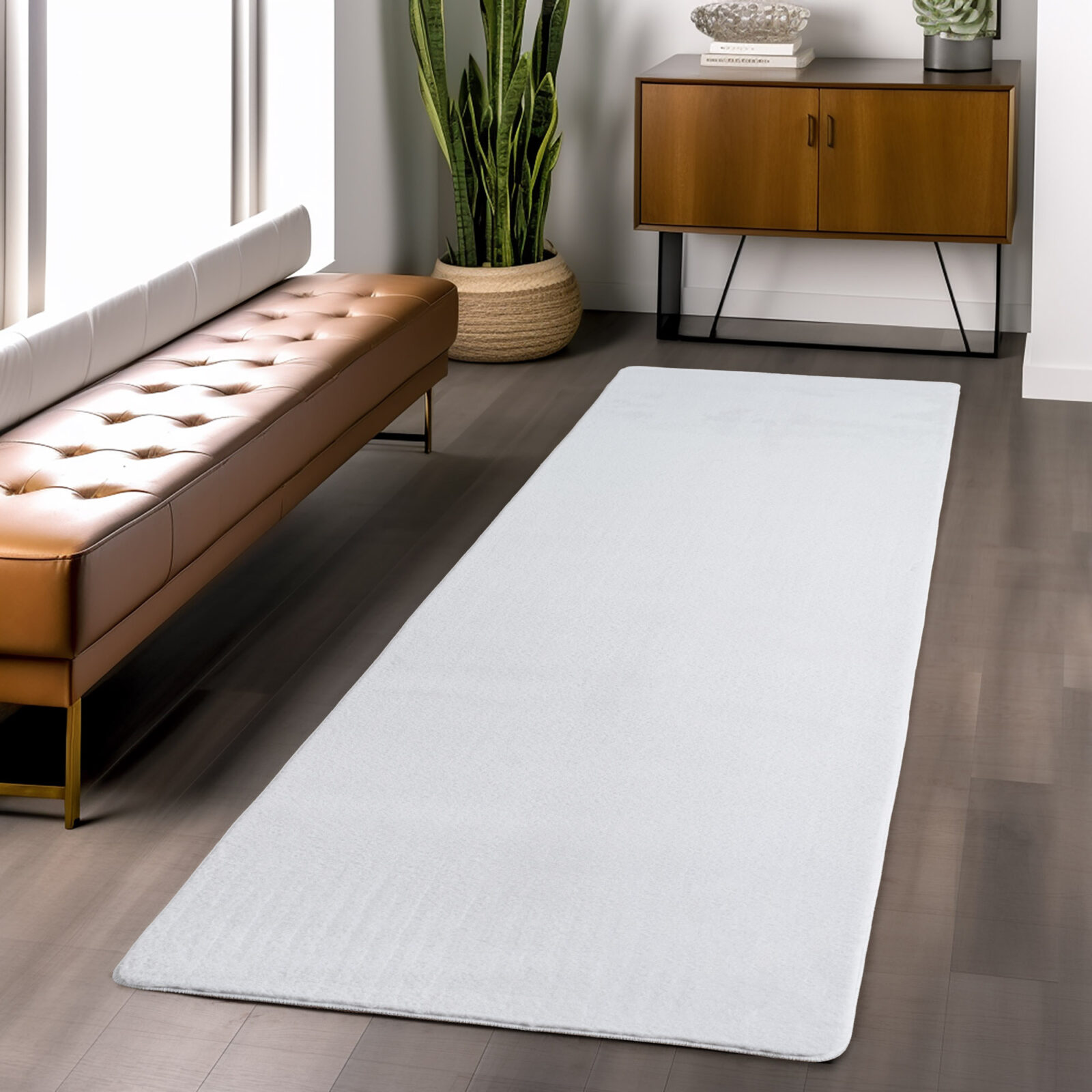 Joy Kortpolig vloerkleed Effen – Wit (1400)