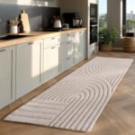 POMPEI Kortpolig tapijt 80 x 150 cm Crème - Afbeelding 2