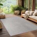 IBIZA Binnen-/Buitentapijt 120 x 170 cm Grijs - Afbeelding 2