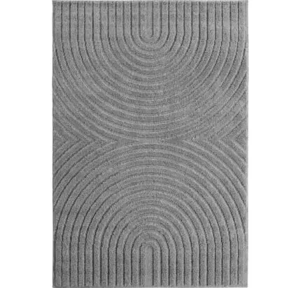 Art Kortpolig vloerkleed Scandinavische boho – Zilver (1122)