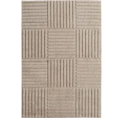 Art Kortpolig vloerkleed Scandinavische boho – Beige (1123)