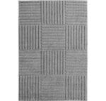 Hochflor Teppich, Skandinavischer Boho, Farbe Silber, Teppich für Wohnzimmer, Rücken aus Jute, Größe: 200 x 290 cm