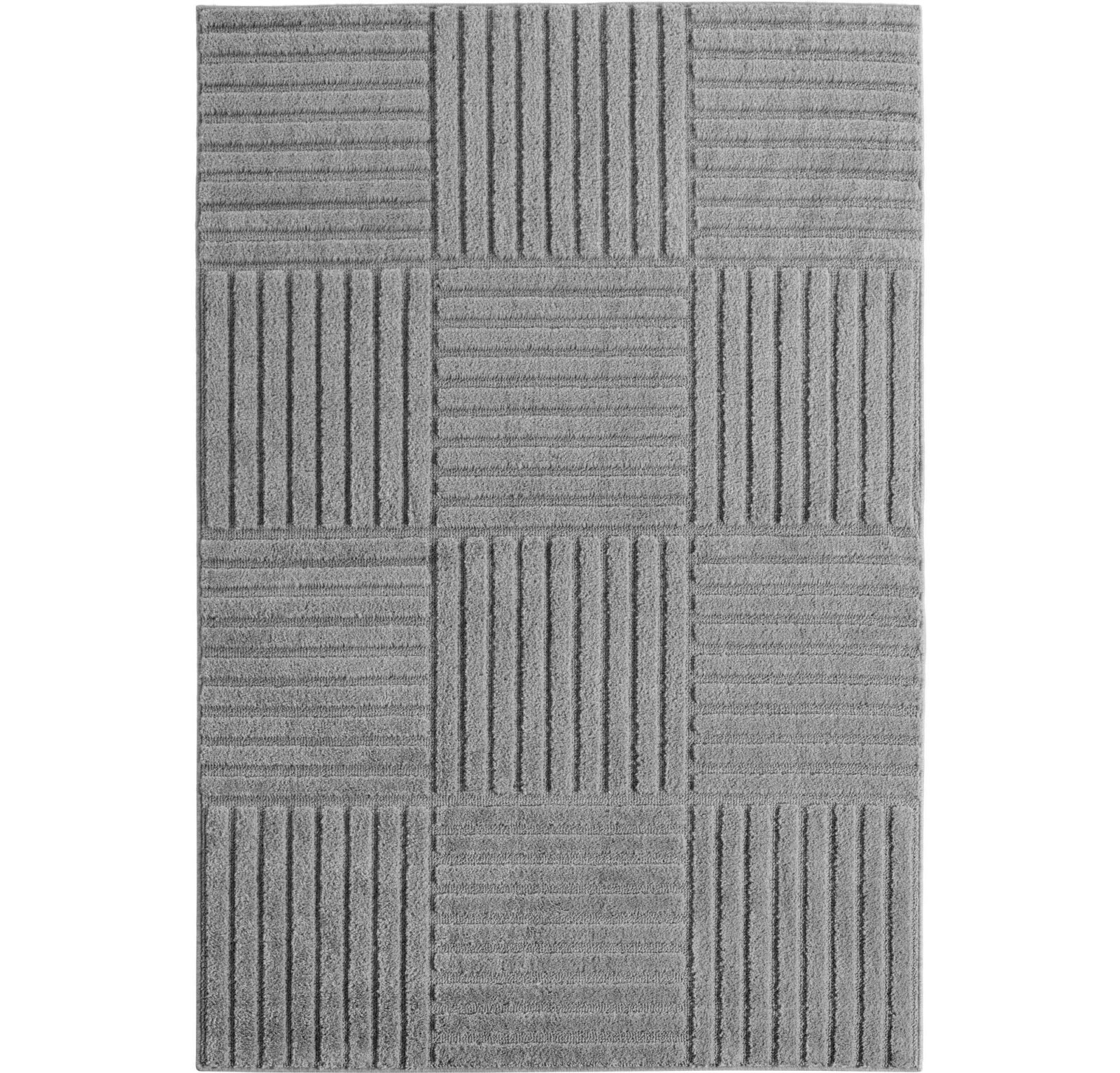 Art Kortpolig vloerkleed Scandinavische boho – Zilver (1123)