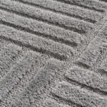 Hochflor Teppich, Skandinavischer Boho, Farbe Silber, Teppich für Wohnzimmer, Rücken aus Jute, Größe: 200 x 290 cm - Afbeelding 3