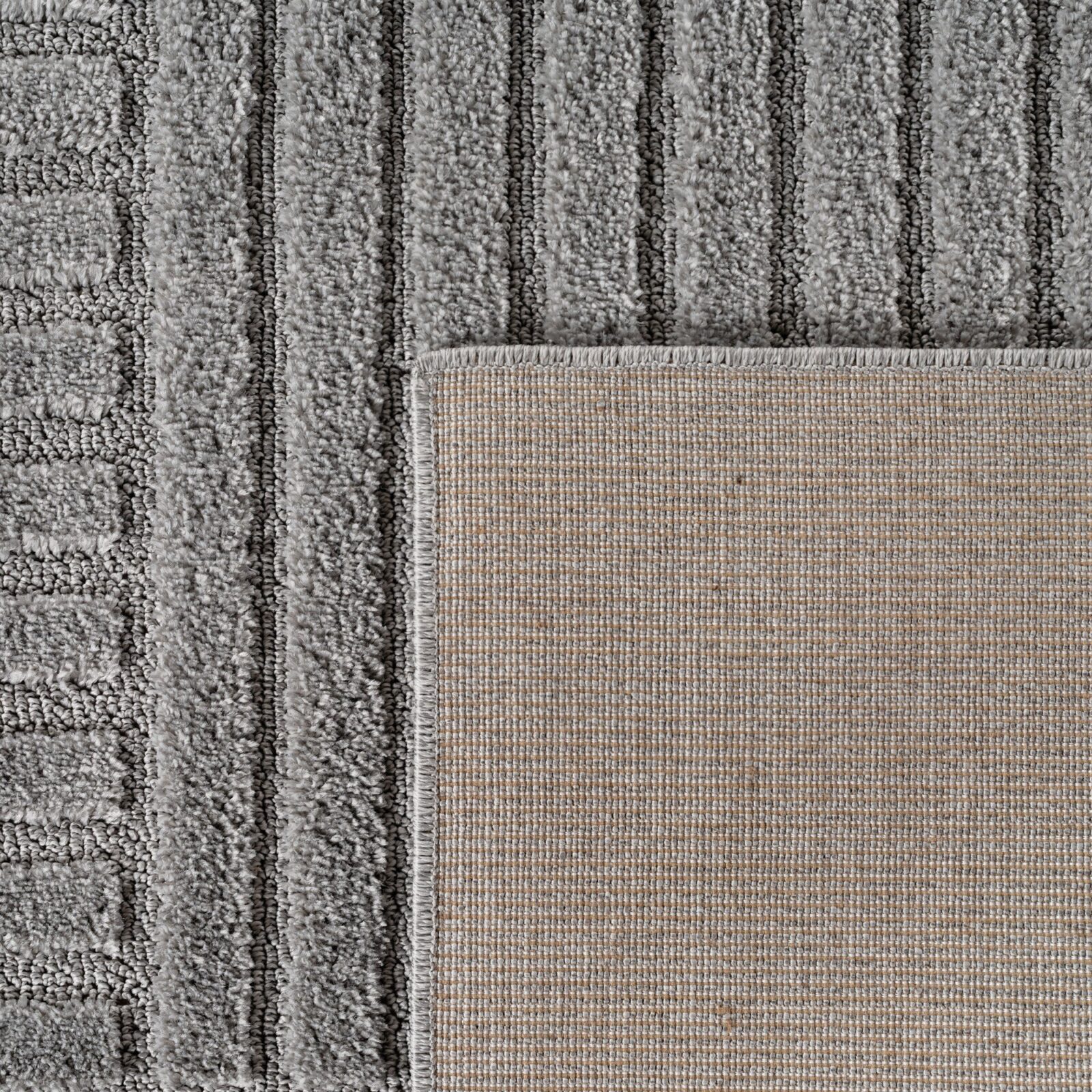 Art Kortpolig vloerkleed Scandinavische boho – Zilver (1123)