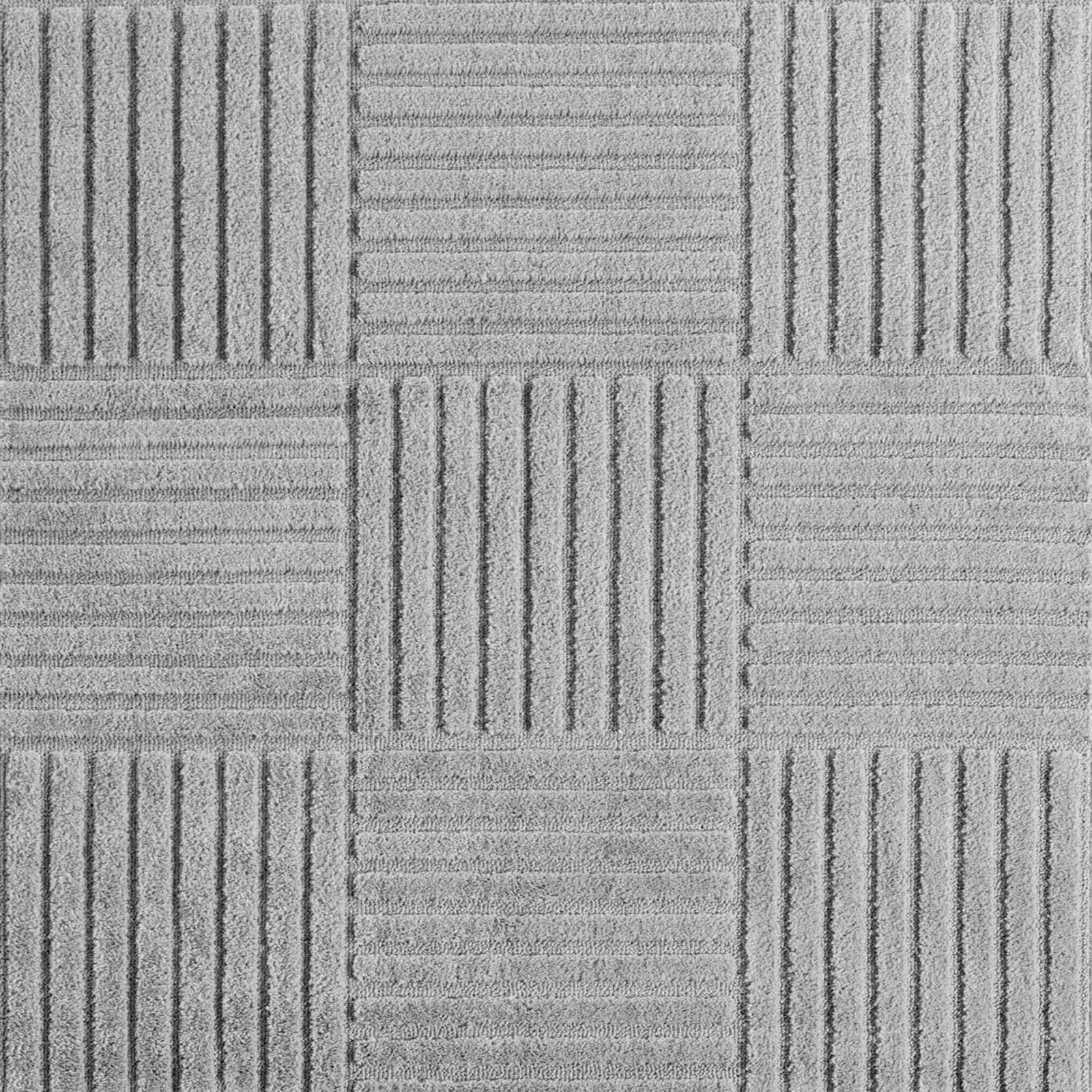 Art Kortpolig vloerkleed Scandinavische boho – Zilver (1123)