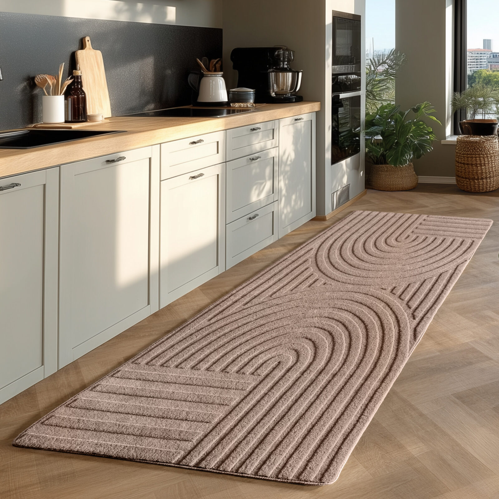 Pompei Kortpolig vloerkleed Boho – Beige (1611)