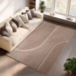 POMPEI Kortpolig tapijt 140 x 200 cm Beige - Afbeelding 2