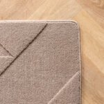 Boho Teppich mit Geometrischem Design, Einfarbig Beige 160x230 cm, Weicher & Pflegeleichter Deko Teppich, Waschbarer Teppich mit 3D-Effekt für Wohnzimmer und Schlafzimmer - Afbeelding 3