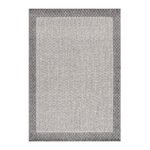 Outdoor Teppich,  Bordüre Design, Farbe Creme, Teppich für Terasse-Balkon-Küche, Rücken aus Polypropylen, Größe: 240 x 340 cm