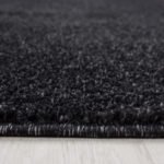 Kurzflor Teppich,  Unicolor - Einfarbig, Farbe Anthrazit, Teppich für Wohnzimmer, Rücken aus Filz, Größe: 60 x 100 cm - Afbeelding 4