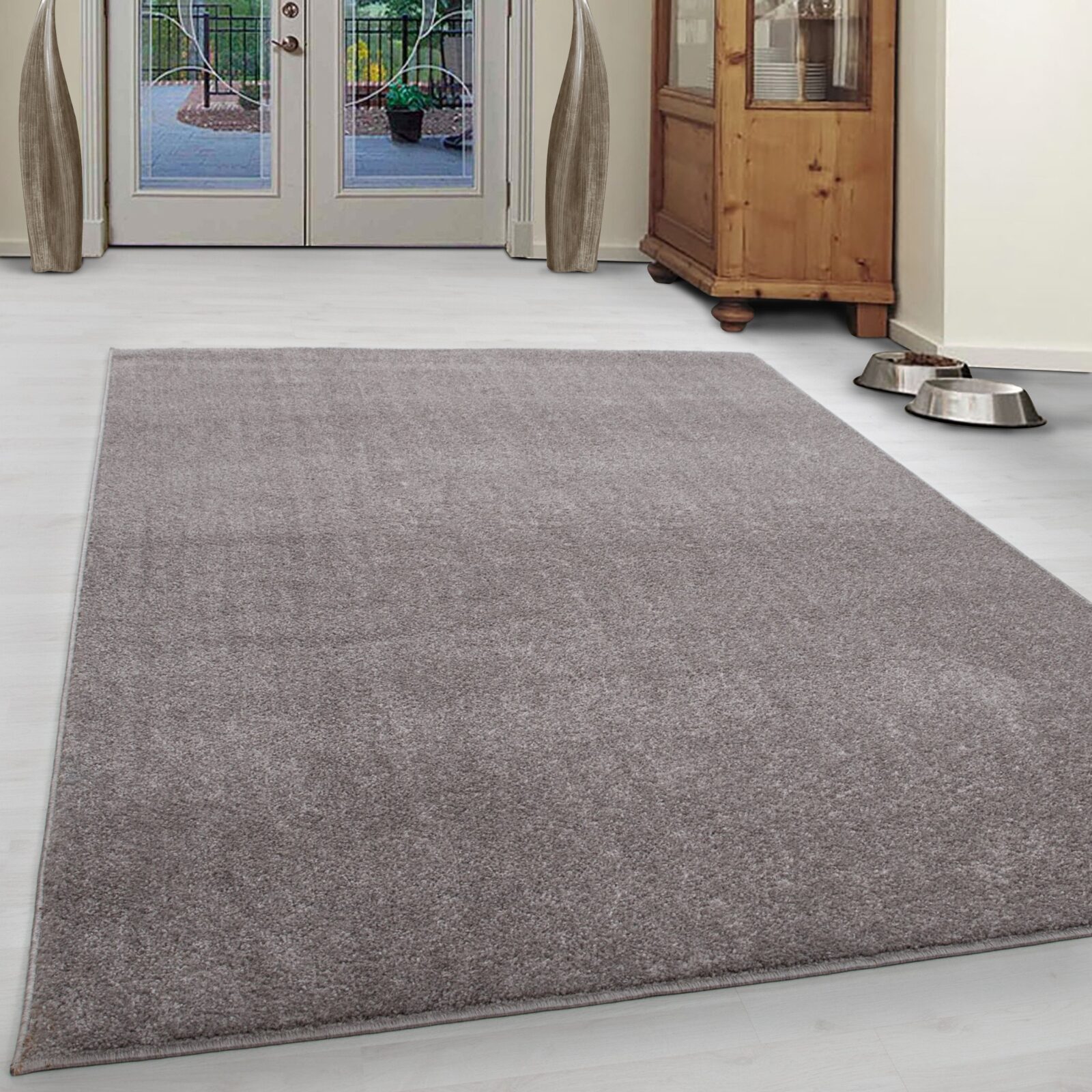 Ata Kortpolig vloerkleed Effen – Beige (7000)