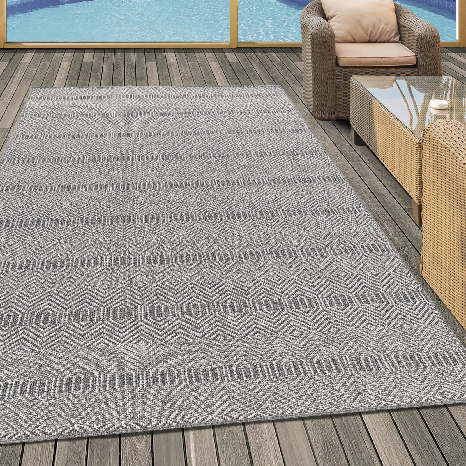 Aruba Buitenkleed Boho – Grijs (4903)