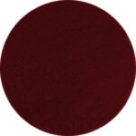 Kurzflor Teppich, Unicolor - Einfarbig, Farbe Rot, Teppich für Wohnzimmer, Rücken aus Filz, Größe: 120 cm Rund