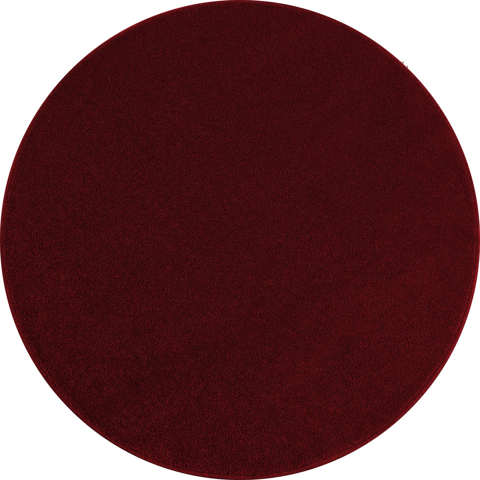5784 Kurzflor Teppich, Unicolor - Einfarbig, Farbe Rot, Teppich für Wohnzimmer, Rücken aus Filz, Größe: 120 cm Rund - Afbeelding 1