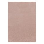 Kurzflor Teppich,  Unicolor - Einfarbig, Farbe Rosa, Teppich für Wohnzimmer, Rücken aus Filz, Größe: 80 x 250 cm