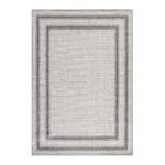 Outdoor Teppich,  Bordüre Design, Farbe Creme, Teppich für Terasse-Balkon-Küche, Rücken aus Polypropylen, Größe: 60 x 100 cm