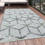 Outdoor Teppich,  Skandinavisches Design, Farbe Multi, Teppich für Terasse-Balkon-Küche, Rücken aus Polypropylen, Größe: 240 x 340 cm - Afbeelding 2