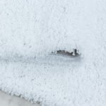 Hochflor Teppich,  Unicolor - Einfarbig, Farbe Weiß, Teppich für Wohnzimmer, Rücken aus Jute, Größe: 140 x 200 cm - Afbeelding 5