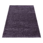 Hochflor Teppich,  Unicolor - Einfarbig, Farbe VIOLETT, Teppich für Wohnzimmer, Rücken aus Jute, Größe: 60 x 110 cm - Afbeelding 3
