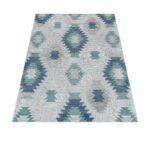 Outdoor Teppich,  Berber-Design, Farbe Blau, Teppich für Terasse-Balkon-Küche, Rücken aus Polypropylen, Größe: 200 cm x 290 cm - Afbeelding 3