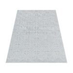 Outdoor Teppich,  Boho-Design, Farbe Grau, Teppich für Terasse-Balkon-Küche, Rücken aus Polypropylen, Größe: 140 x 200 cm - Afbeelding 3