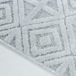 Outdoor Teppich,  Boho-Design, Farbe Grau, Teppich für Terasse-Balkon-Küche, Rücken aus Polypropylen, Größe: 140 x 200 cm - Afbeelding 4