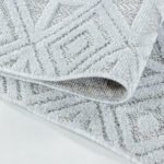 Outdoor Teppich,  Boho-Design, Farbe Grau, Teppich für Terasse-Balkon-Küche, Rücken aus Polypropylen, Größe: 140 x 200 cm - Afbeelding 5