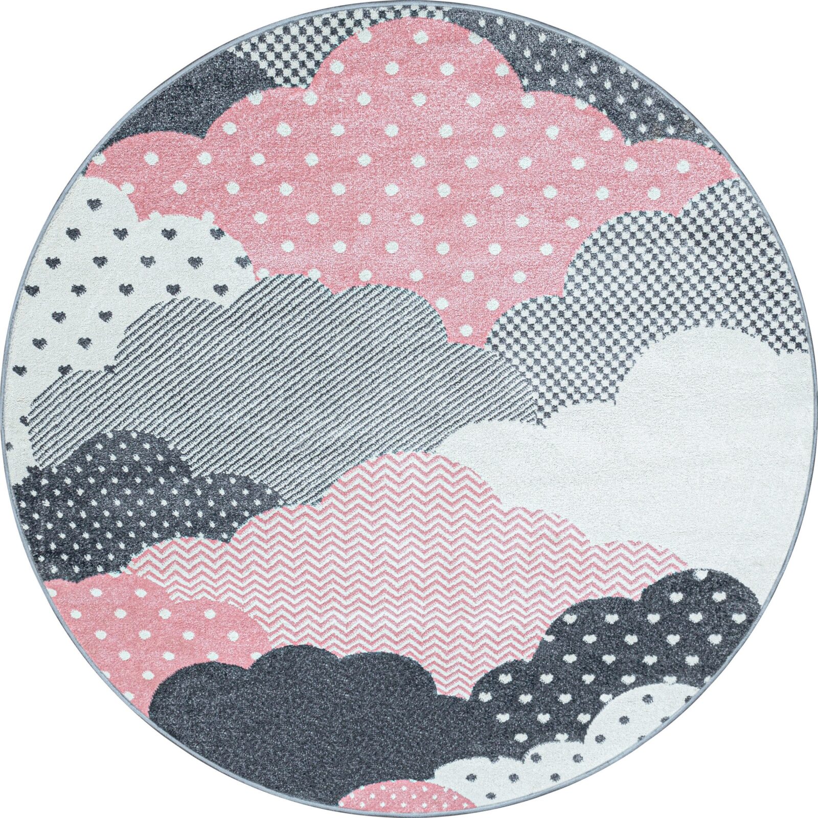 Bambi Kindervloerkleed Wolken – Roze (820)