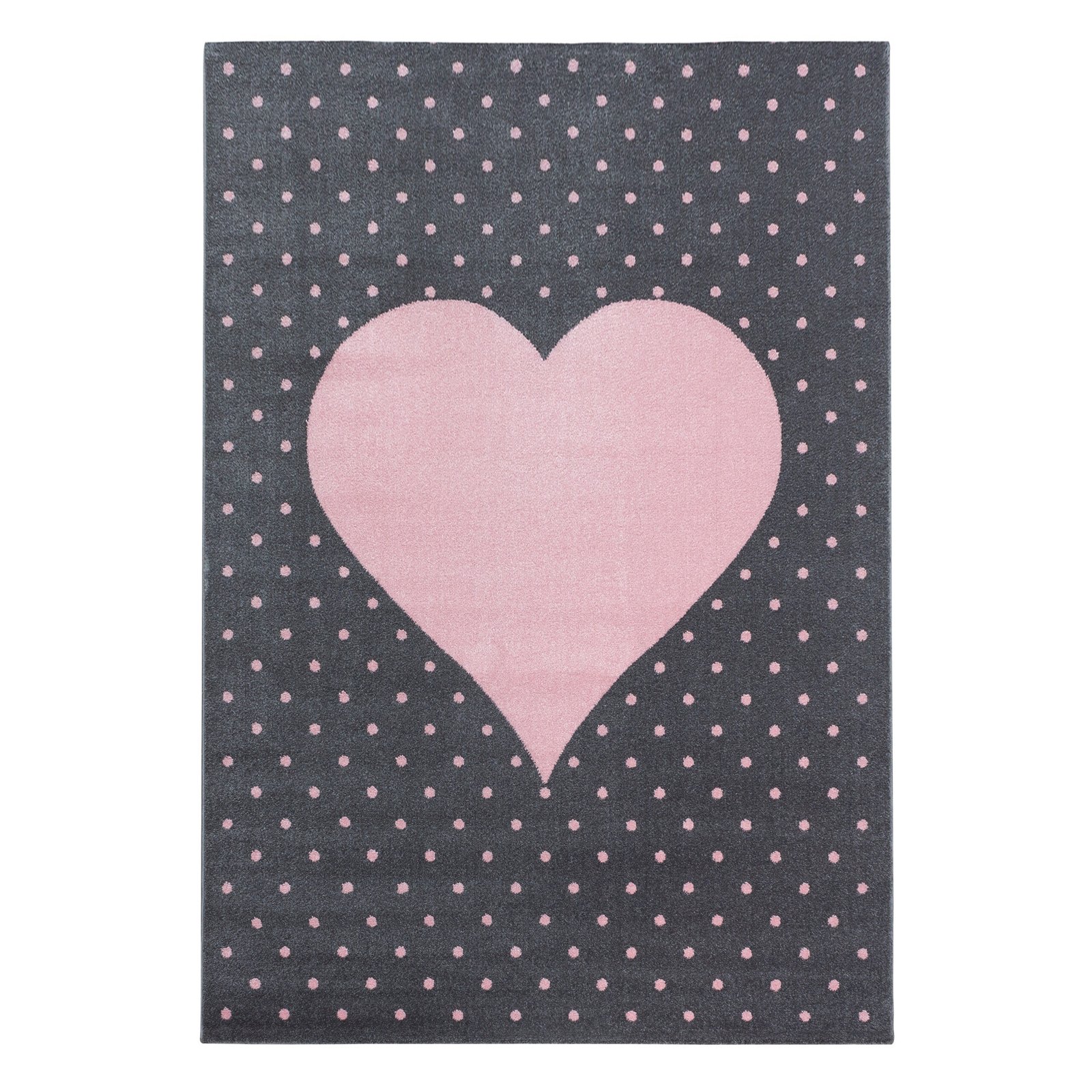 6005 Kinder Teppich, Herz-Design, Farbe Pink, Teppich für Kinderzimmer, Rücken aus Jute, Größe: 80 x 150 cm - Afbeelding 1