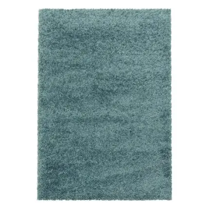 Sydney Hoogpolig vloerkleed Effen – Turquoise (3000)