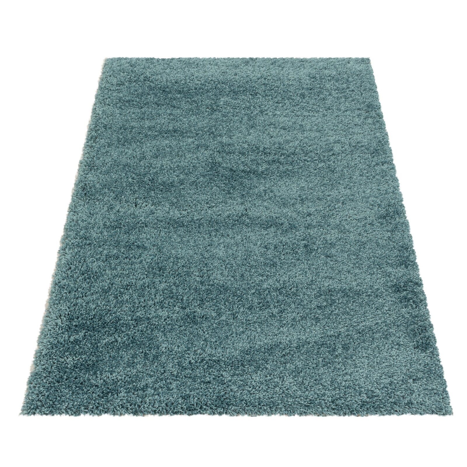 Sydney Hoogpolig vloerkleed Effen – Turquoise (3000)