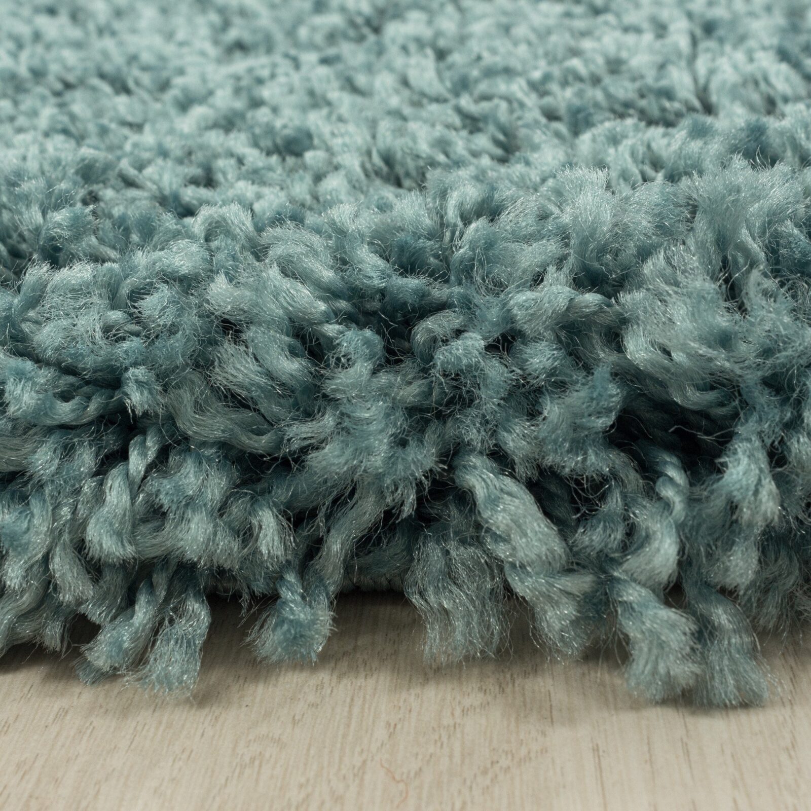 Sydney Hoogpolig vloerkleed Effen – Turquoise (3000)