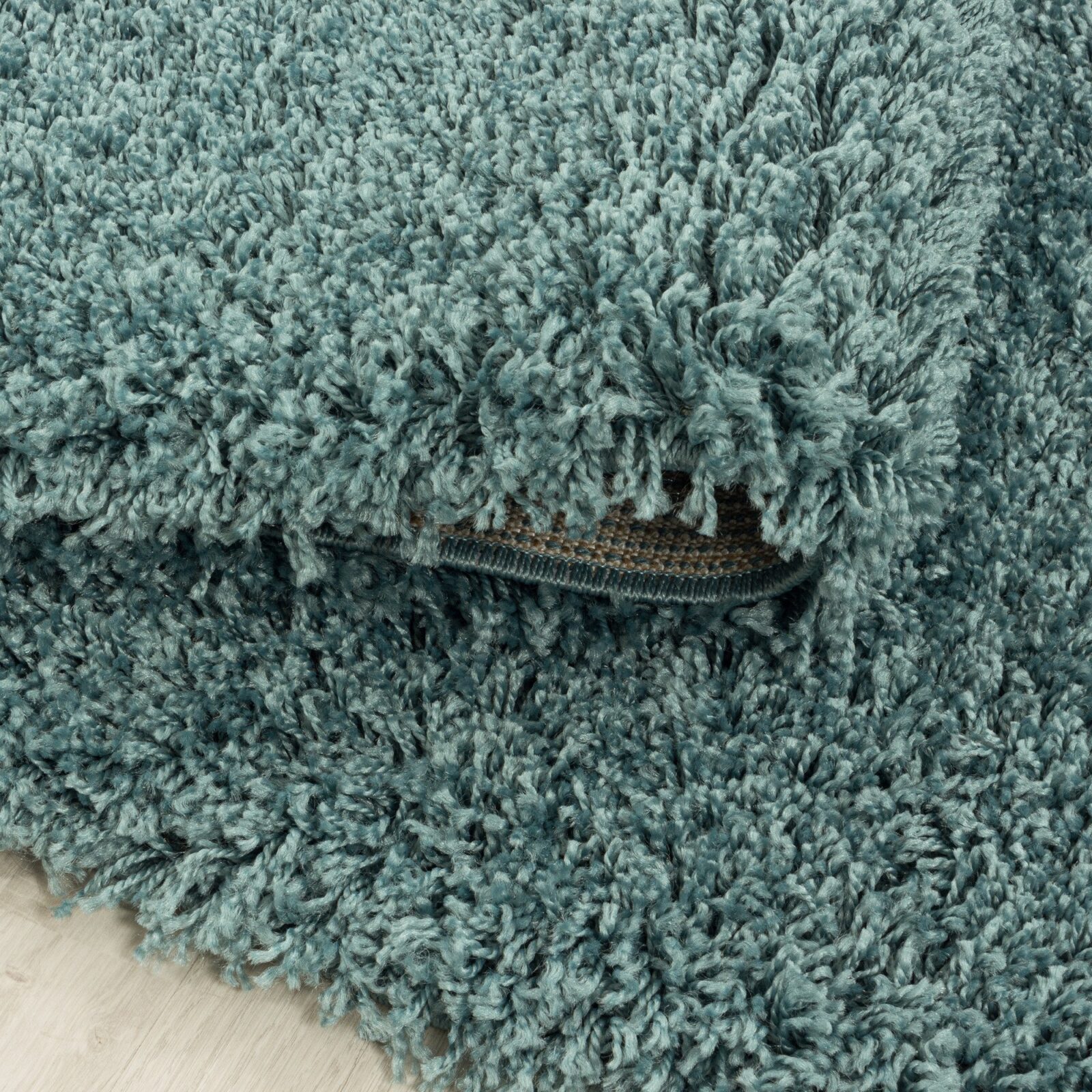Sydney Hoogpolig vloerkleed Effen – Turquoise (3000)