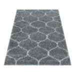 Hochflor Teppich,  Skandinavisches Design, Farbe Grau, Teppich für Wohnzimmer, Rücken aus Jute, Größe: 280 x 370 cm - Afbeelding 3