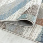 Kurzflor Teppich, Abstrakt Design, Farbe Multi, Teppich für Wohnzimmer, Rücken aus Jute, Größe: 200 cm x 290 cm - Afbeelding 5