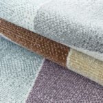 Kurzflor Teppich, Abstrakt Design, Farbe Multi, Teppich für Wohnzimmer, Rücken aus Jute, Größe: 240 x 340 cm - Afbeelding 6