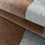 Kurzflor Teppich, Abstrakt Design, Farbe Kupfer, Teppich für Wohnzimmer, Rücken aus Jute, Größe: 200 cm x 290 cm - Afbeelding 6