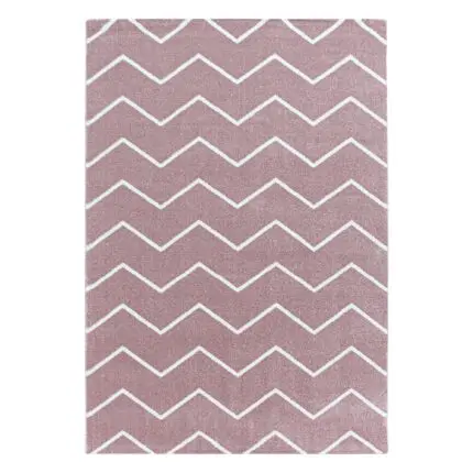 Rio Kortpolig vloerkleed Chevron – Oudroze (4602)