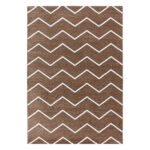 Kurzflor Teppich,  Chevron-Design, Farbe Kupfer, Teppich für Wohnzimmer, Rücken aus Jute, Größe: 140 x 200 cm