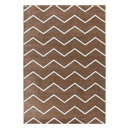 Rio Kortpolig vloerkleed Chevron – Koper (4602)
