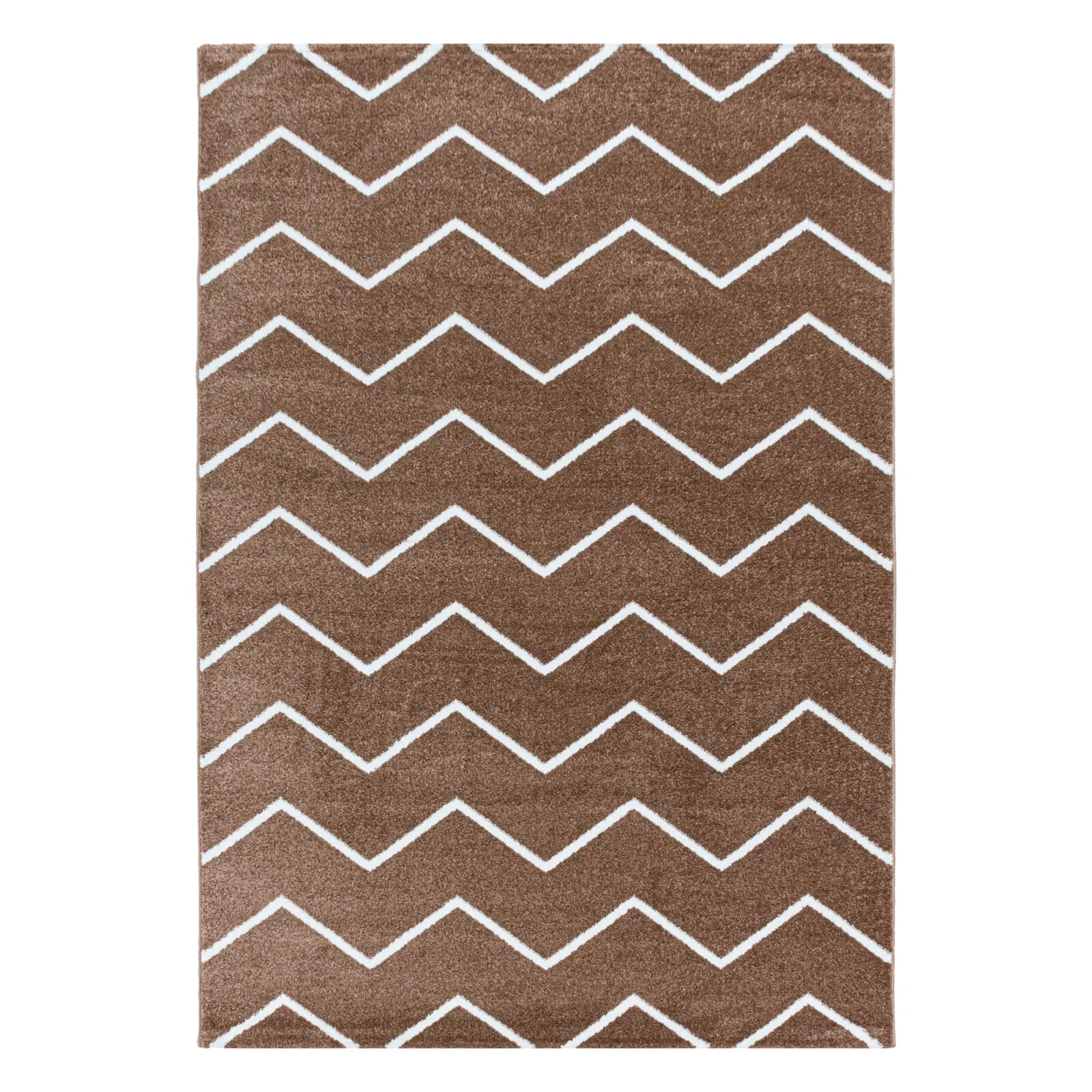 Rio Kortpolig vloerkleed Chevron – Koper (4602)