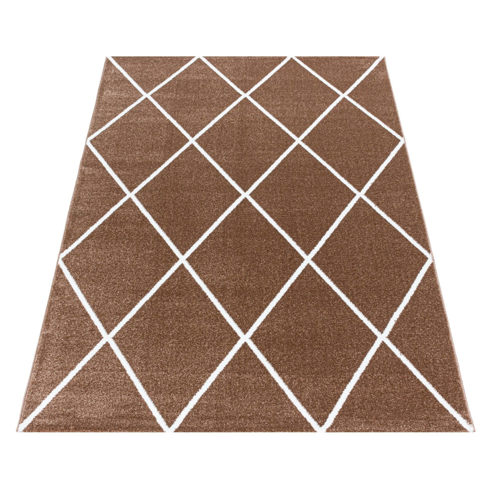 Rio Kortpolig vloerkleed Chevron – Koper (4602)